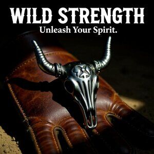 Upscale! Stainless Steel Cow Skull Leather Slider Bracelet! Calling all Cowgirls